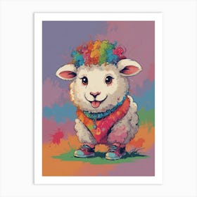 Rainbow Sheep 3 Art Print