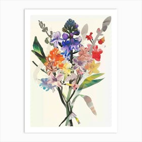 Hyacinth 2 Collage Flower Bouquet Art Print