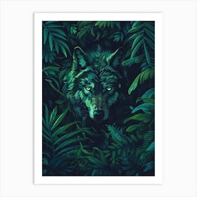 Wolf In The Jungle 5 Art Print