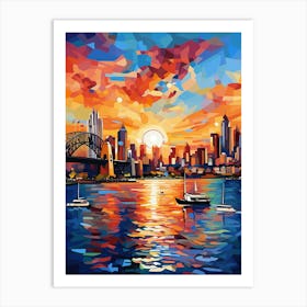 Sydney's Harbour Bridge in the Skyline Art Print