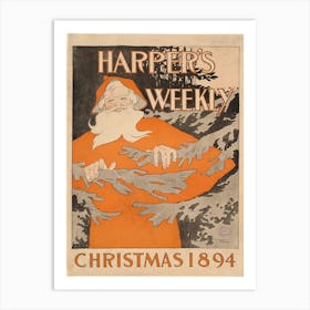 Harper's Weekly Christmas 1894, Edward Penfield Art Print