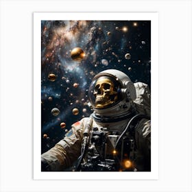 Space Astronaut In Space Print Art Print