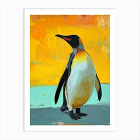 King Penguin St Andrews Bay Colour Block Painting 3 Art Print