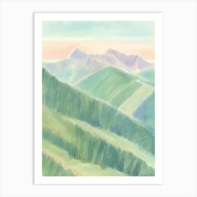 Watercolor Of Mountains 13 Art Print