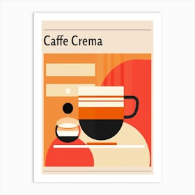 Caffe Crema Midcentury Modern Poster Art Print