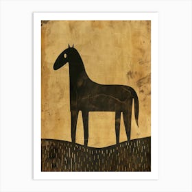 Horse Silhouette Canvas Print Art Print