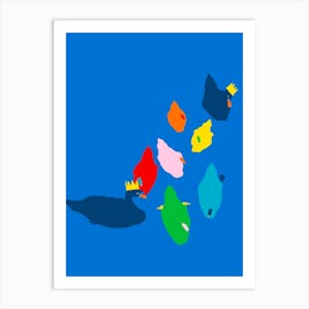 A Family Of Swans Art Print