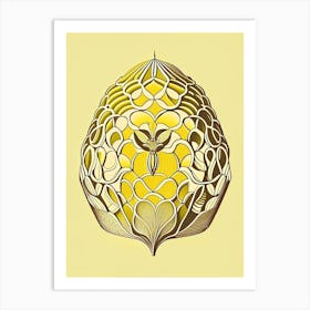 Yellow Beehive 3 Vintage Art Print