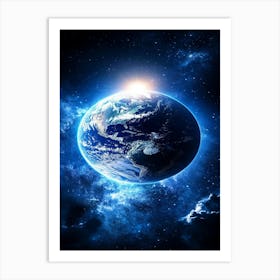 Earth In Space 1 Art Print