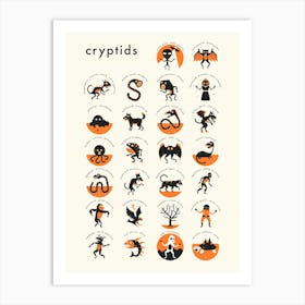 Cryptids A Z Art Print