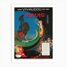 Vivaudous’s Mavis Face Powder Advert, Fred L Parker Art Print