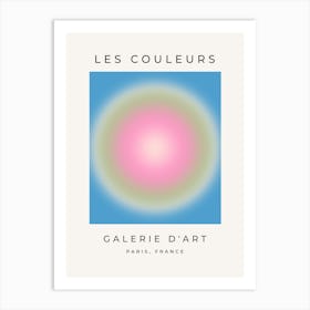 Les Couleurs | 02 - Blue Green And Pink Gradient Aura Art Print