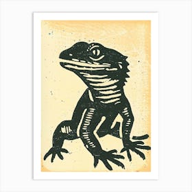 Tokay Gecko Lizard Block Colour 1 Art Print