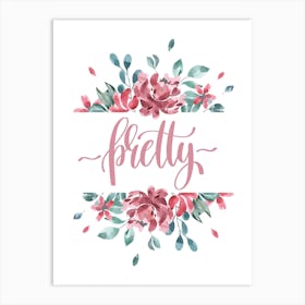 Pretty Pink Floral Art Print