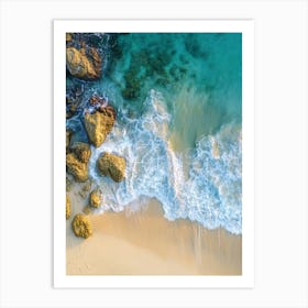 Aerial View Of A Beach 128 Art Print