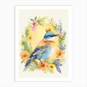 Bird With Crown Art Print