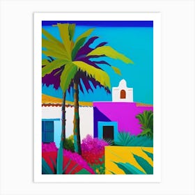 Isla Holbox Mexico Colourful Painting Tropical Destination Art Print