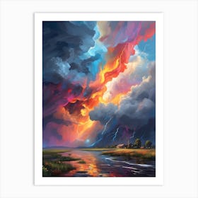 Lightning In The Sky 2 Art Print