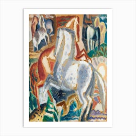 Horses In The Meadow Poster