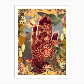 Magical Henna Hand Art Print