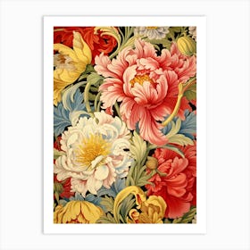 Floral Wallpaper 208 Art Print