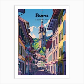 Bern Switzerland Modern Travel Art Art Print