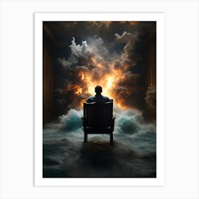  Ai Generated Man In A Chair Art Print