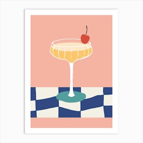 Food Illustration Cocktail Preppy Contemporary Kitchen Art Print