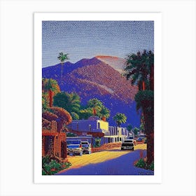 El Monte, City Us  Pointillism Art Print