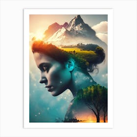 Woman'S Head Art Print