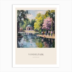 Vondelpark Amsterdam Vintage Cezanne Inspired Poster Art Print