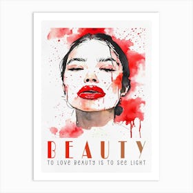 Beauty Lettering Art Print