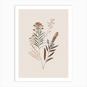 Boneset Spices And Herbs Retro Minimal 4 Art Print