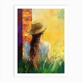 Girl In A Hat Art Print