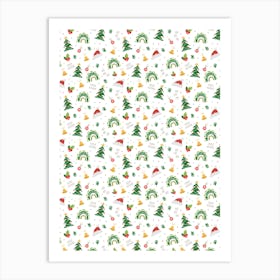 Christmas Tree Pattern Art Print