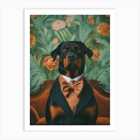 A Rottweiller Dog 3 Art Print