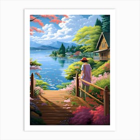 House On The Lake Art Print