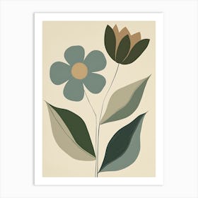 Flowers On A Table Art Print