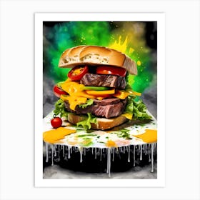 Burger Art 1 Art Print