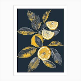 Lemons And Leaves 1 Art Print