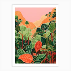 Boho Plant Painting Golden Pothos 1 Art Print