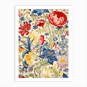 Floral Wallpaper 115 Art Print