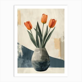 Tulips In A Vase 36 Art Print