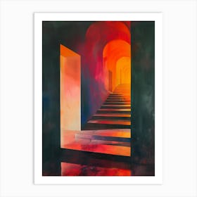 Abstract stairs Art Print