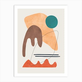 Organic shapes and lines 3 Art Print