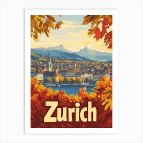 Aihrgdesign A Mid Century Modern Travel Poster For Zurich Sho Db534dfe 058a 4048 9d31 5d919e84b723 2 Art Print