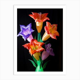 Bright Inflatable Flowers Gladiolus 2 Art Print