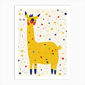 Yellow Llama 3 Art Print