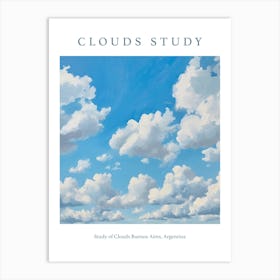 Study Of Clouds Buenos Aires, Argentina Art Print