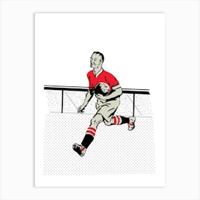 Football Player Running Art Print